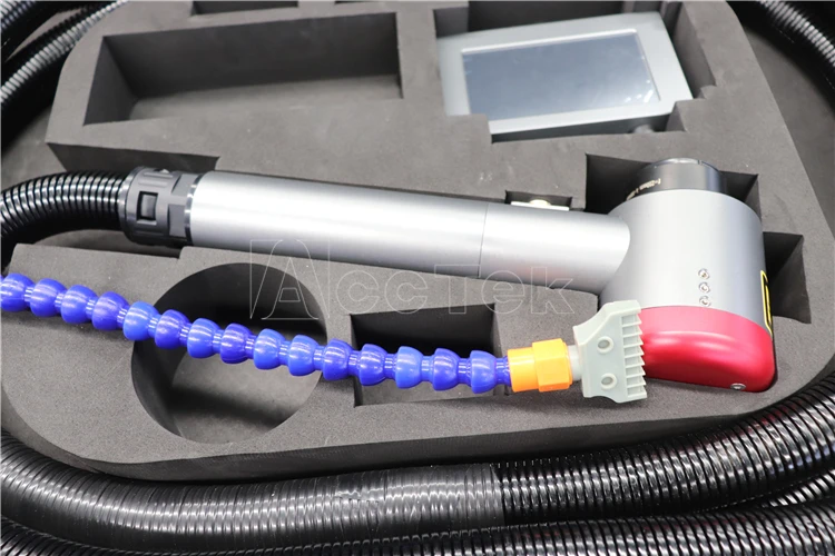Pulsed Laser Cleaner for Rust Oxide Surface Removal Paint Stripping Mini Pulse Laser Cleaning Machine For Wood Oil Metal Paint 4
