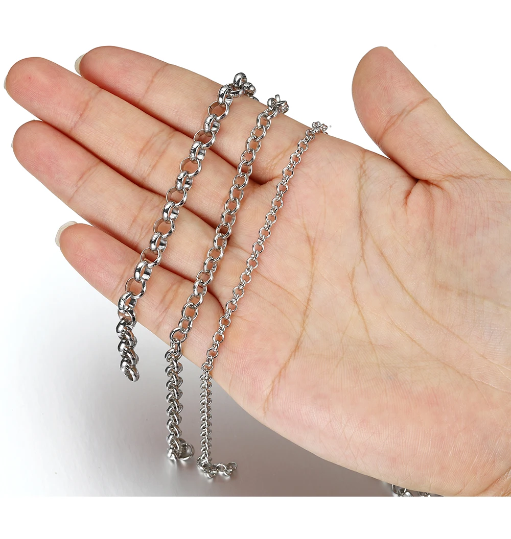 2 Meter/Los Kupfer-Gliederkette, Großpackung für die Schmuckherstellung, DIY-Halskette, Armband, ChainMaterials, handgefertigte Lieferungen – Detail 5