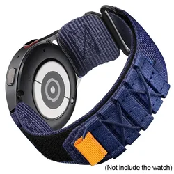 Premium Nylon Sports Band - Versatile 20mm/22mm Strap for 20mm universal (Blue)