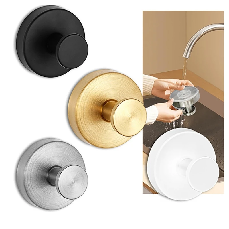 UpgradedStainlessSteelSuctionCupHooksPracticalBathroomSuction