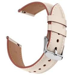 Premium Leather Watch Band - Universal Compatibility, Available in Multiple Sizes - 22mm (Starlight)