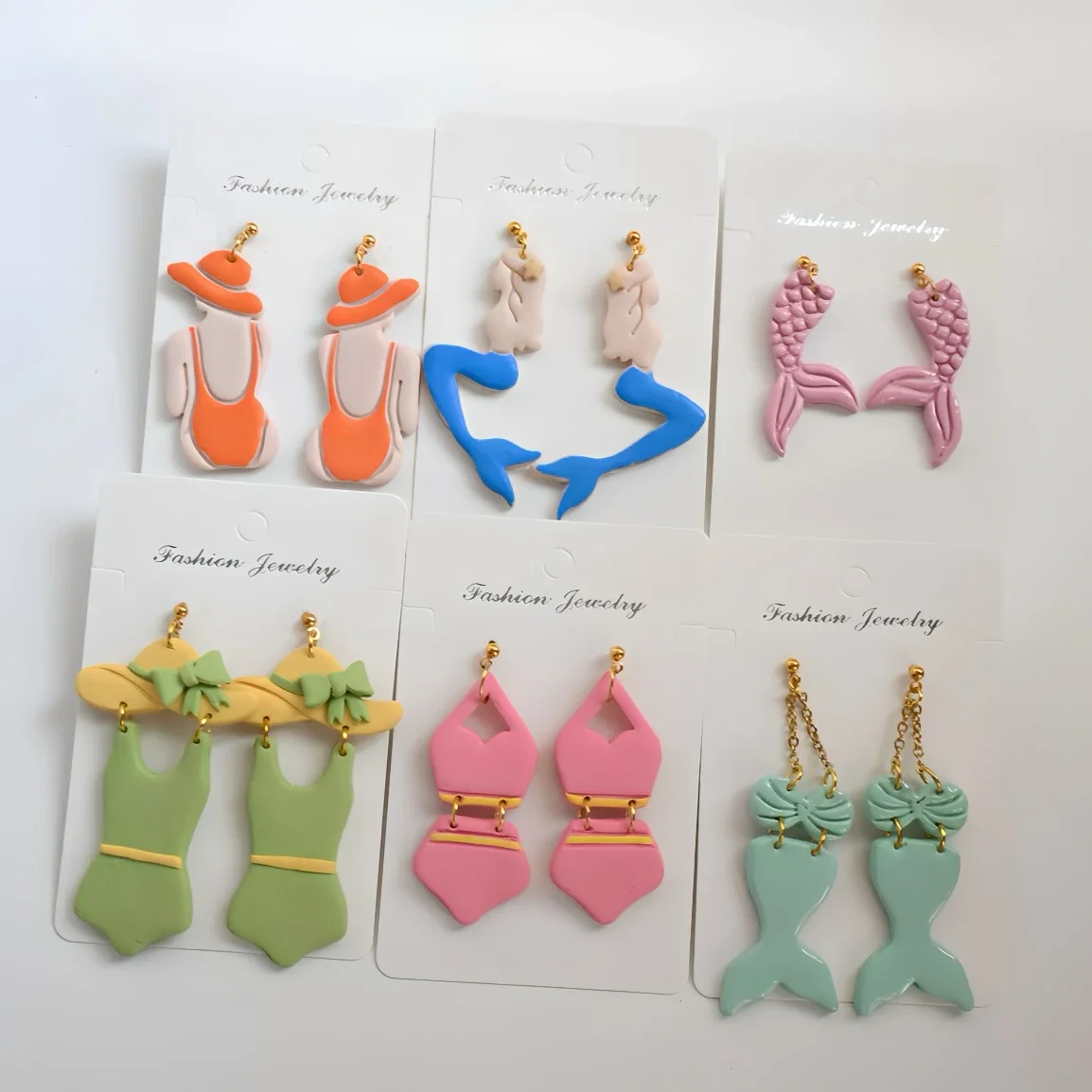 Swimsuit/ Hat/ Mermaid/ Fishtail Polymer Clay Cutter Clay Tool Diy Earring Pendant Jewelry Molding Cutting Mold Ceramic Tool