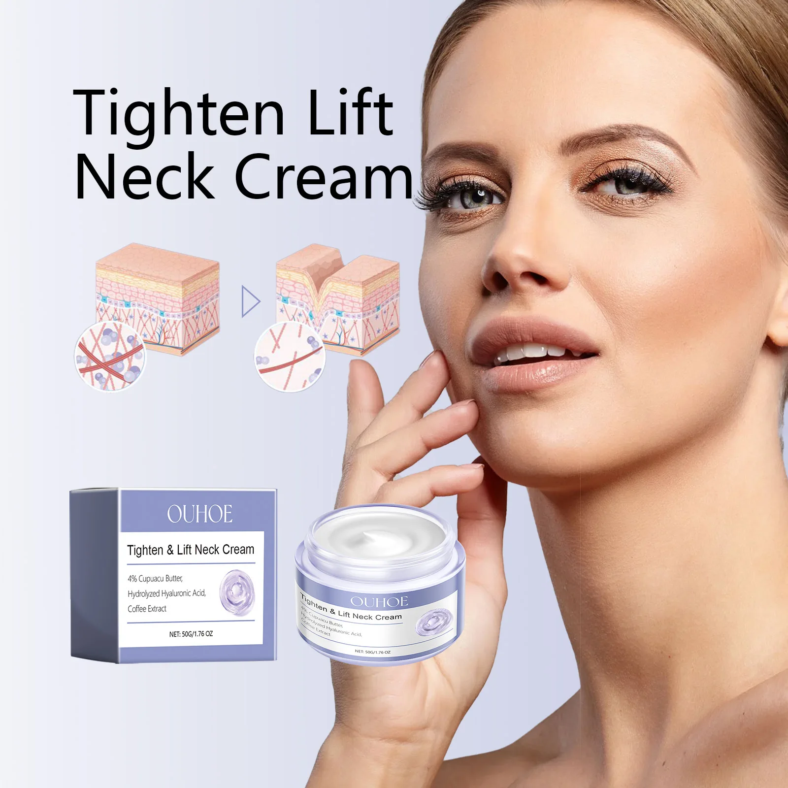 Neck Tightening Cream - Nourishing Anti-Aging Moisturizer for Elasticity and Brightness