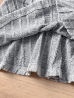 Costume à manches longues pour filles, haut à nœud à col rond pour enfants et pantalons longs adaptés aux activités de plein air de printemps et d'automne 3