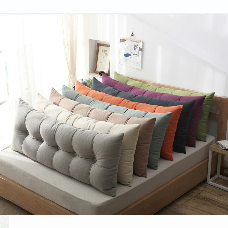 Sofa Long Cushion Headboard Reading Pillows Bedside Thicken Cushion Large  Backrest Lumbar Pillows Back Support Tatami