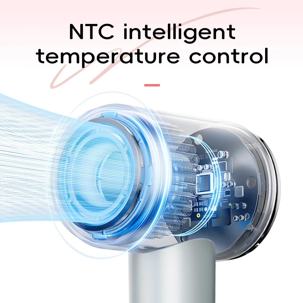 Sèche-cheveux électrique professionnel sans feuilles, 1.8m, haute vitesse, 1600W, négatif, 200 millions d'anions, silencieux – Image 4