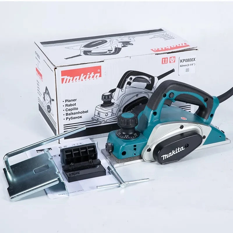 Makita KP0800X Electric Hand Planer,620W 17000RPM,Wood Cutting Power Tools with 2.5mm Adjustable Cut Depth,Ideal Planer Woodwork 5