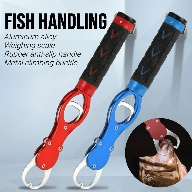 Pince à lèvres pêche aluminium avec balance intégrée - Outil multifonction extraction hameçons coupe-ligne