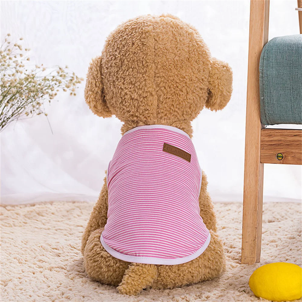 Gold Shiny Print Dog Shirts Elastic Breathable Dog T-Shirts Pet Soft