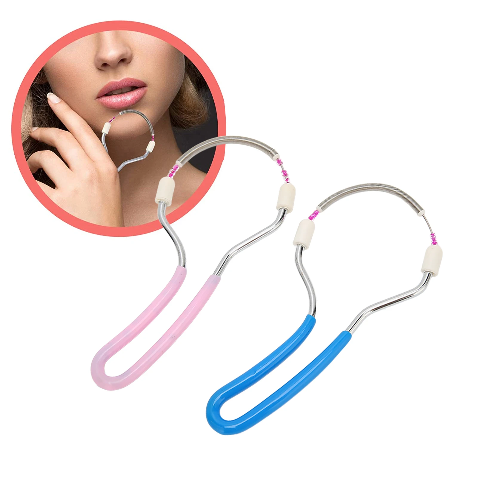 Women Mini Facial Remover Spring Threading Epilator Face Defeatherer Hair Removal Makeup Beauty Tool For Cheeks Eyebrow_voghion.com