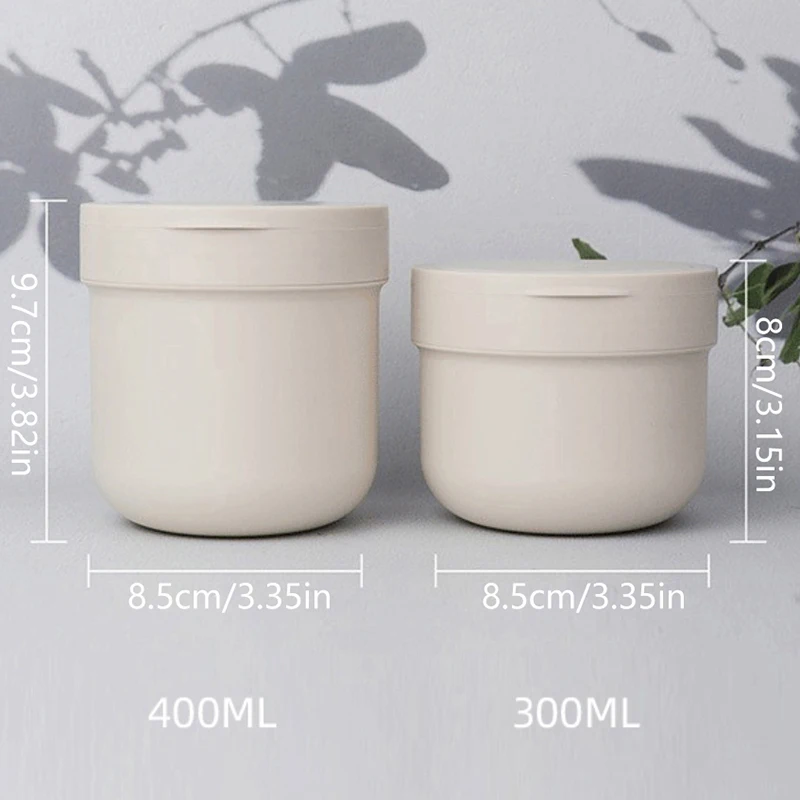 1pcs 300/400ml Refillable Makeup Remover Jar With Spoon Plastic Empty Makeup Jar Pot Travel Face Cream Lotion Cosmetic Container S1e4f30514bce43c7aa4a84537cac3357G