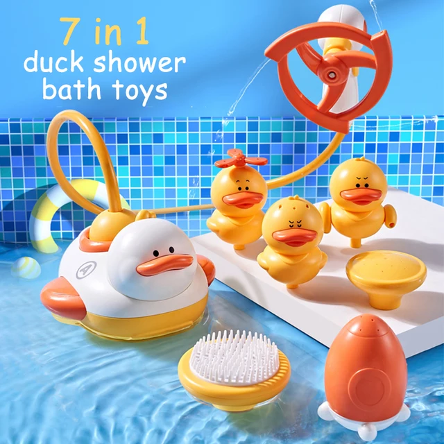 7in1 Baby Bath Toys for Kids Spray Water Bath Toys Electric Duck Baby Shower Water Toys Ball Bathroom Baby Toy Bathtub Toys Gift 1