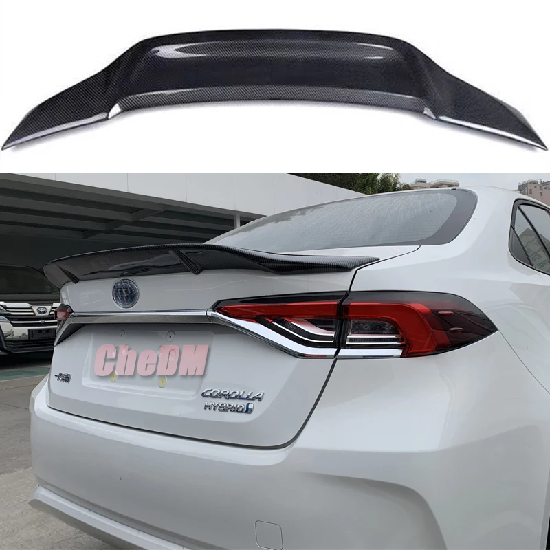 

Для Toyota 2019 2020 2021 2022 2023 Corolla Настоящее углеродное волокно заднее крыло багажника губа хвост спойлер GT R Стиль