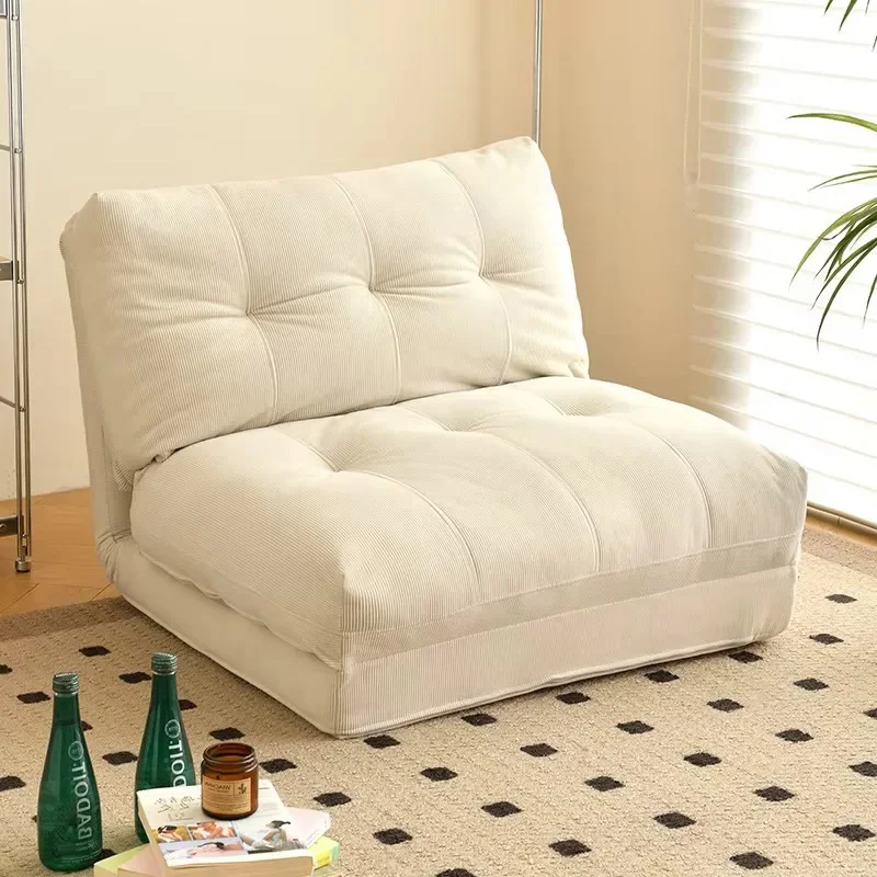 Divano pigro Realife Store Cloud Roll Camera da letto dormiibile Balcone Piccola casa Sedia singola stile crema Divano letto pieghevole Tatami - immagine 2