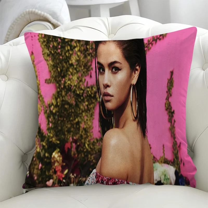 

Selena Gomez Pillowcases 50x50 Double-sided Printing Cushion Cover for Pillow Covers Decorative Home Decoration Accessories Sofa