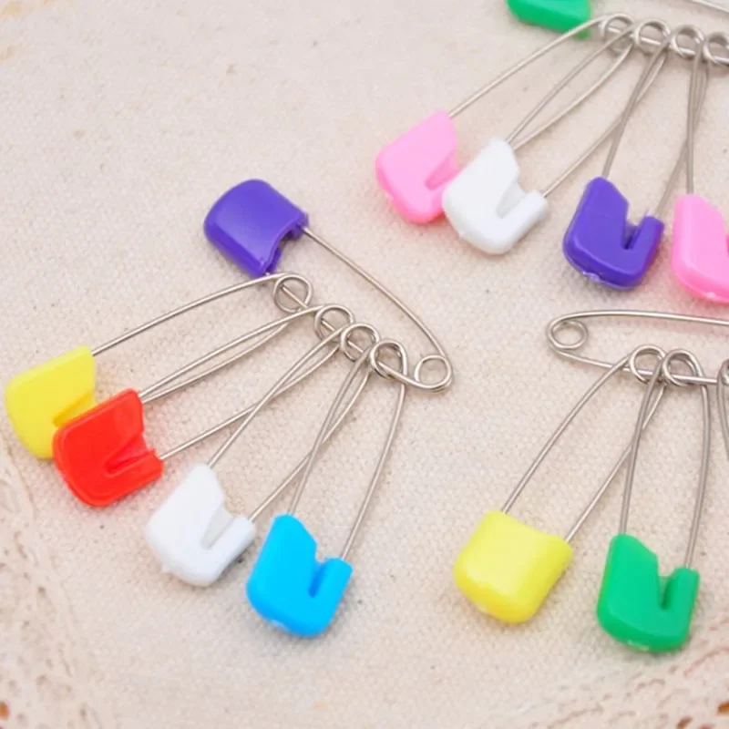 20Pcs/Lot DIY Candy Color Safety Pins Findings Safe Secure Clips for Baby  Care Shower Cloth