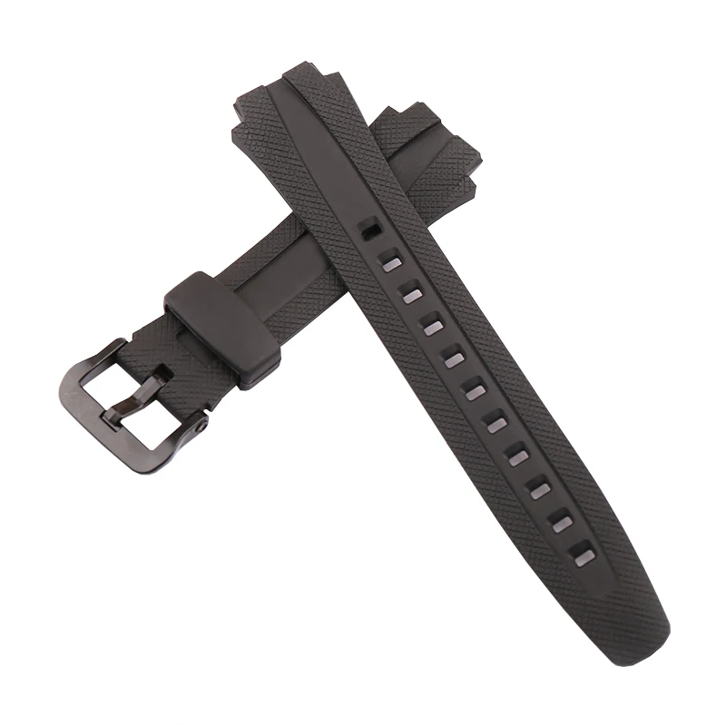 Watch accessories for CASIO AQ-163W-1 AQ-160 Sports silicone waterproof watchband needle buckle unisex