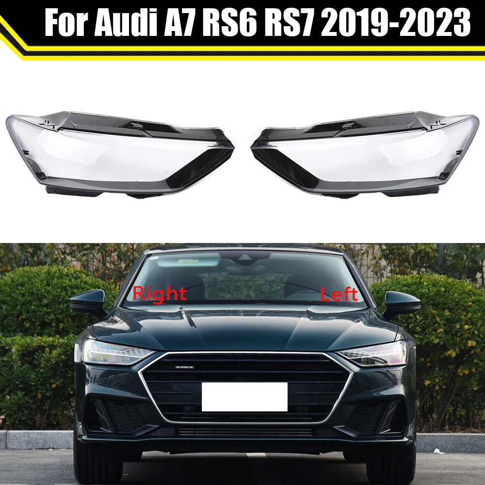 Headlight Lens Cover For Audi Q7 2020‑2023 – Clear PC Replacement Cover, Easy Clip‑On Install