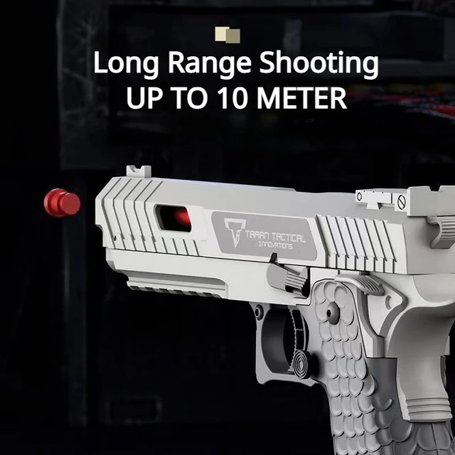 Automatic Desert Eagle 2011 Pistol Decompression Radish GunContinuous Shell Ejection Empty Hanging Revolver Toy Gun Boys Gift 5