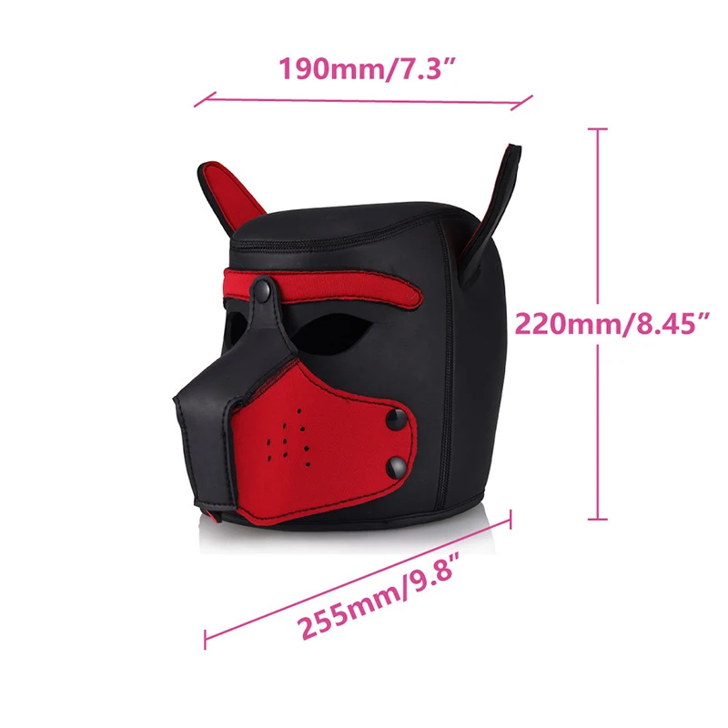 Women Halloween Carnival Mask Sexy Adult Cosplay Role Play Dog Full Head Mask Soft Padded Latex Rubber Puppy For Face Masquerade Mask Full Face Mask Game Cosplay Props