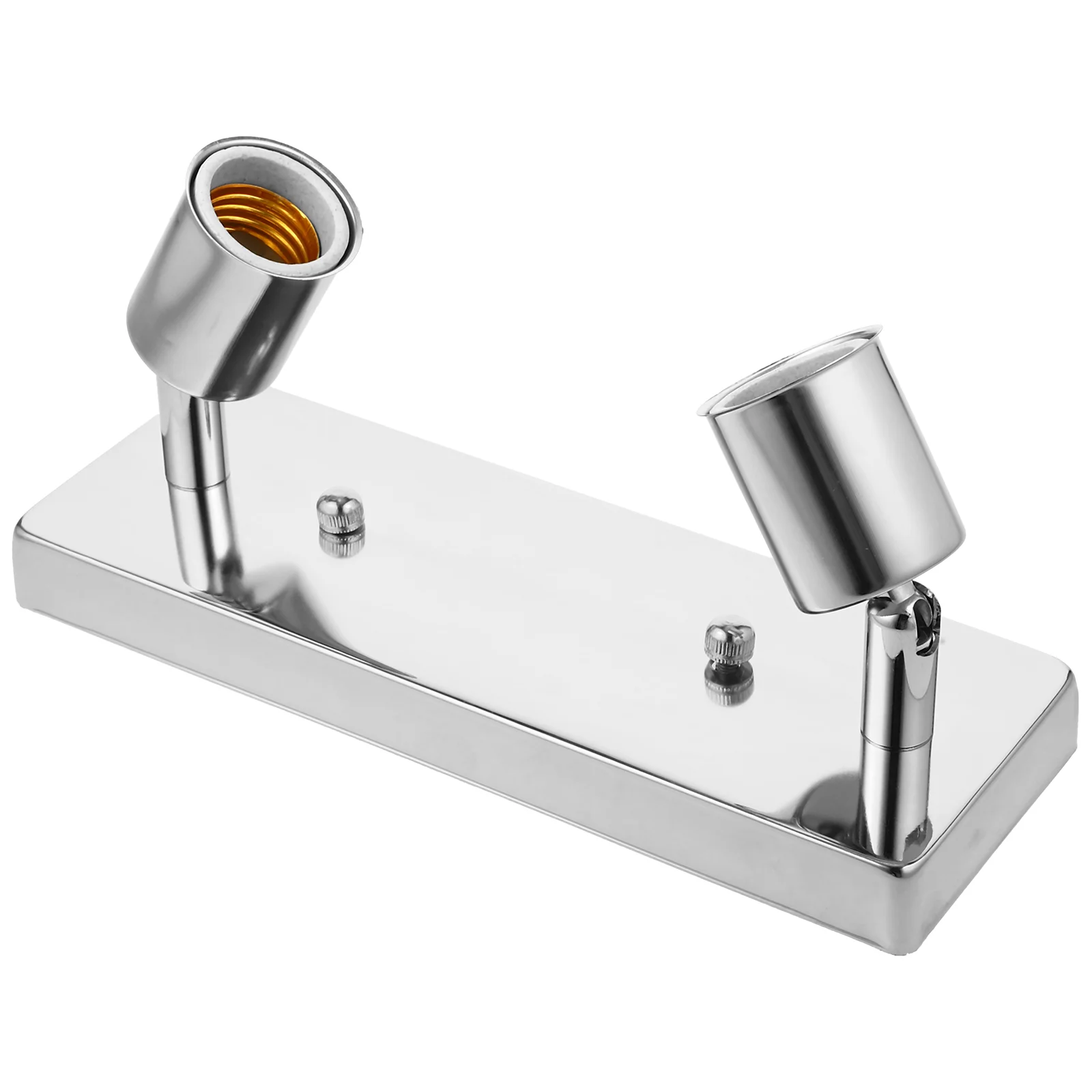 

Lamp Holder Rectangular Square Box Ceiling Plate Wall Bar Restaurant Aisle Shop Lighting Accessories (gold Style) Socket Steel