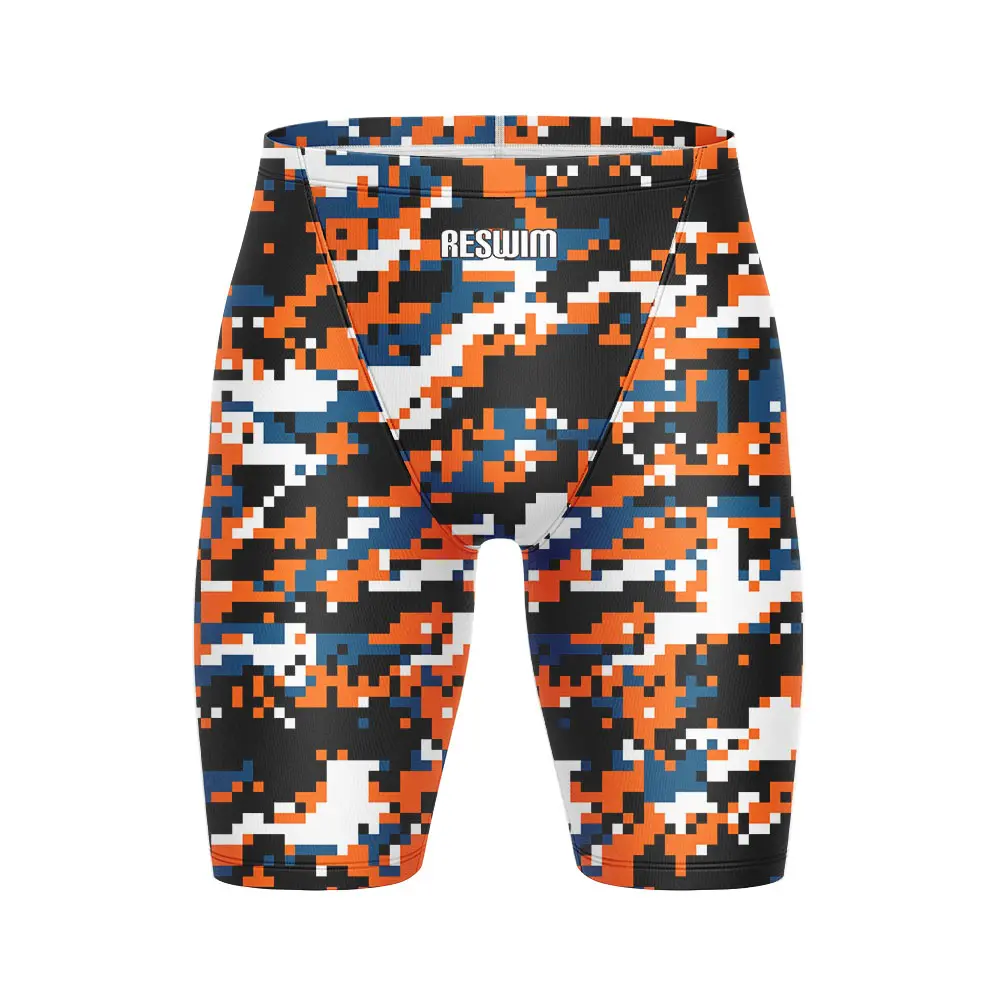 Men's Swim Jammer Swimsuit Swimming Trunks Beach Tights Shorts Athletic Training Swimwear Racing Sports Rash Guards Pants