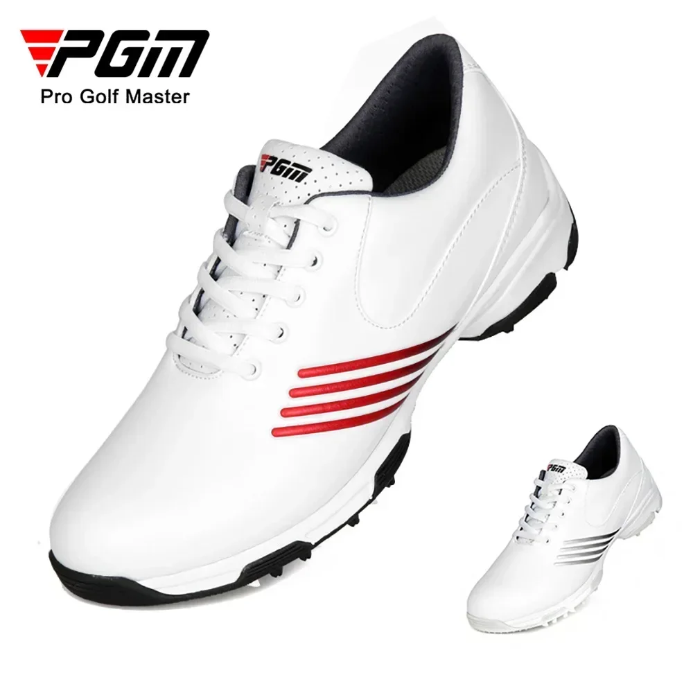 PGM Waterproof Golf Shoes Womens Shoes Lightweight Knob Buckle Shoelace Sneakers Ladies Breathable Non-Slip Trainers Shoes XZ162 3