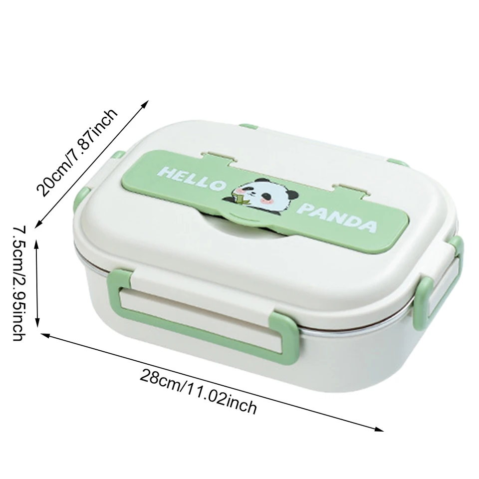 Stainless Steel Bento Lunch Box with Cutlery Set