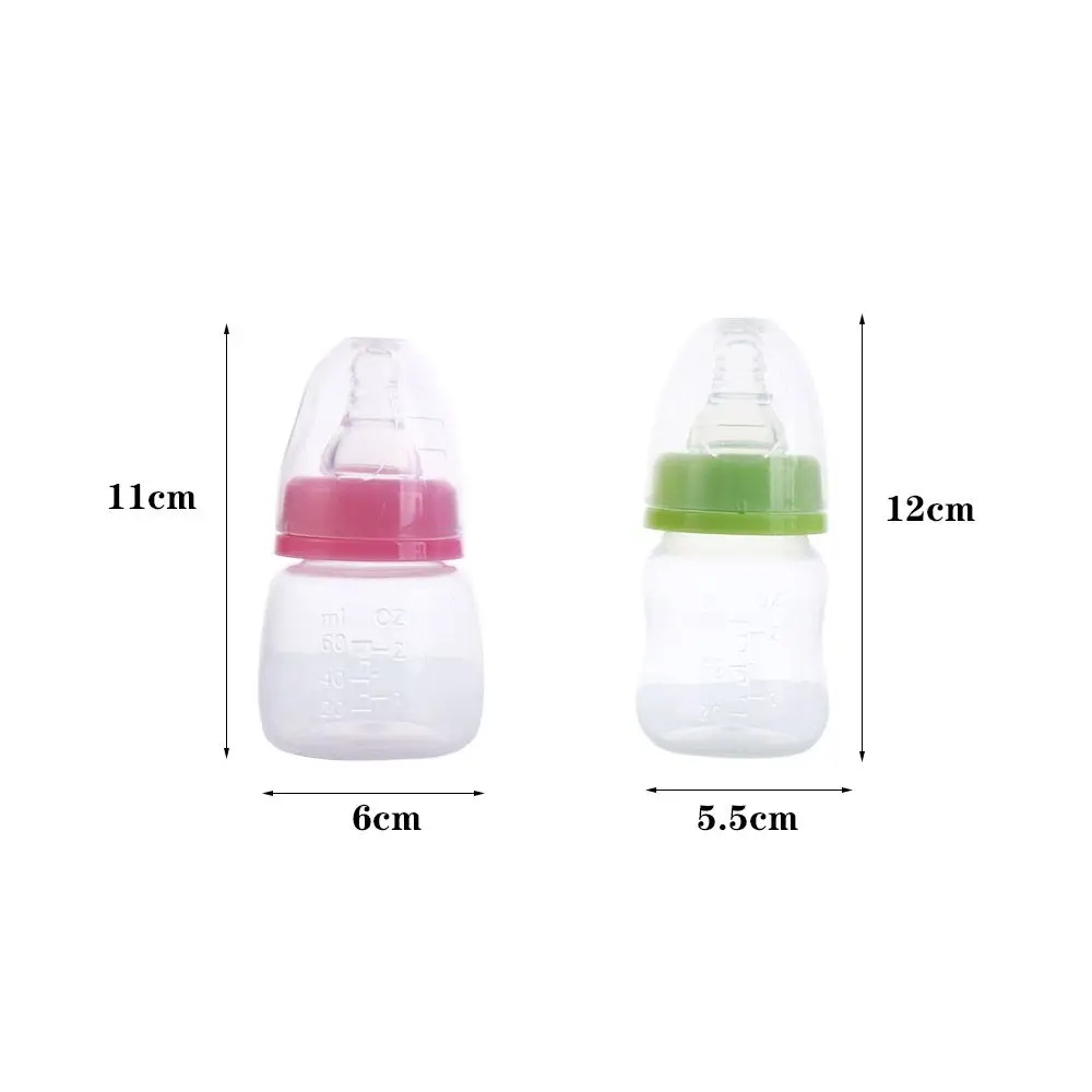 60ml Milk Bottle Portable Mini Baby Nursing Feeding Bottles for Infant Nipple Care Feeder Fruit Juice