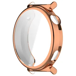 Premium All-Around TPU Bumper Cover with Screen Protector for HUAWEI GT 5 46mm (Rose Gold)