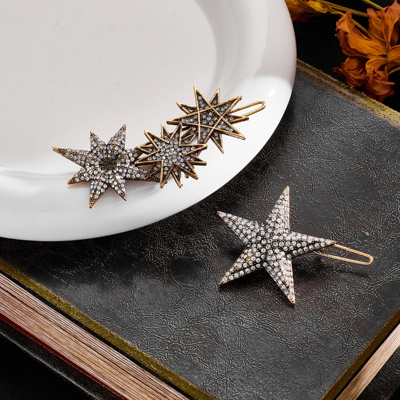 

Star Rhinestone Wedding Bridal Hairpins for Women Bling Barrette Crystal Hair Clips Women Bling Barrette Hair Jewelry