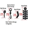 Carp Fishing Accessories Kit Anti Tangle Sleeve Hook Stop Beads Bait Screw Rig Kicker Swivel for Spinner Rig Material Equipment 3