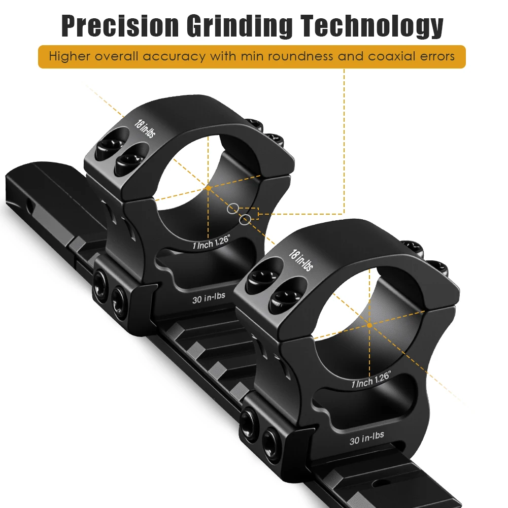 유니크파이어 2개입 M2031 25.4mm 스코프 링 로우 프로파일 도브테일 레일 마운트 QD 링