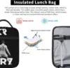 Soccer Lunch Box,Cute Boys Lunch Bag for Soccer Lovers, Reusable Thermal Lunch Box for Women Men Adults School Picnic Work 4