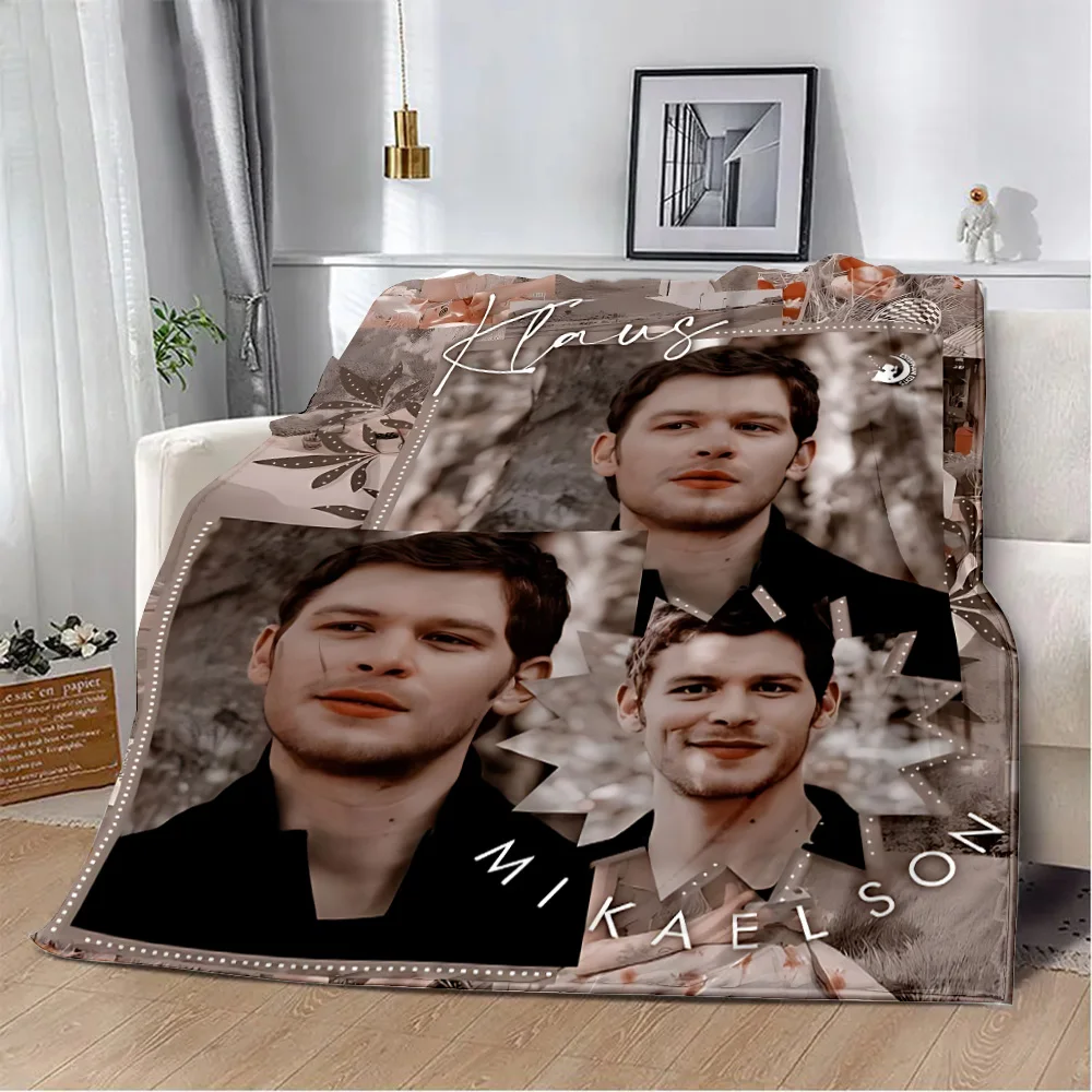 Damon Salvatore The Vampire Diaries Printed Picnic Blankets Warm Blanket Soft and Comfortable Blanket Home Travel Birthday Gift 4