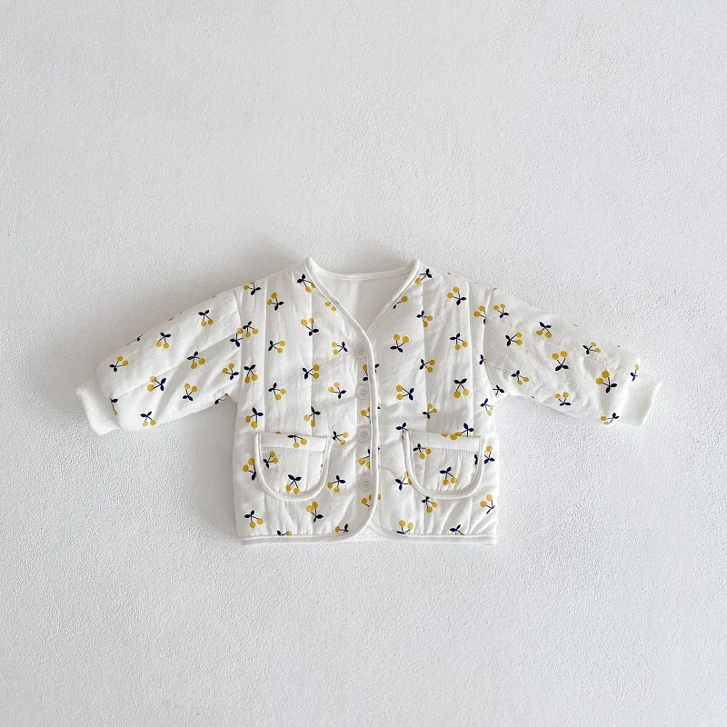 Cute Baby Girl Coat Winter Newborn Long Sleeve Flower Snow Wear Fleece Thicken Warm Down Jacket Outerwer Winter Clothes