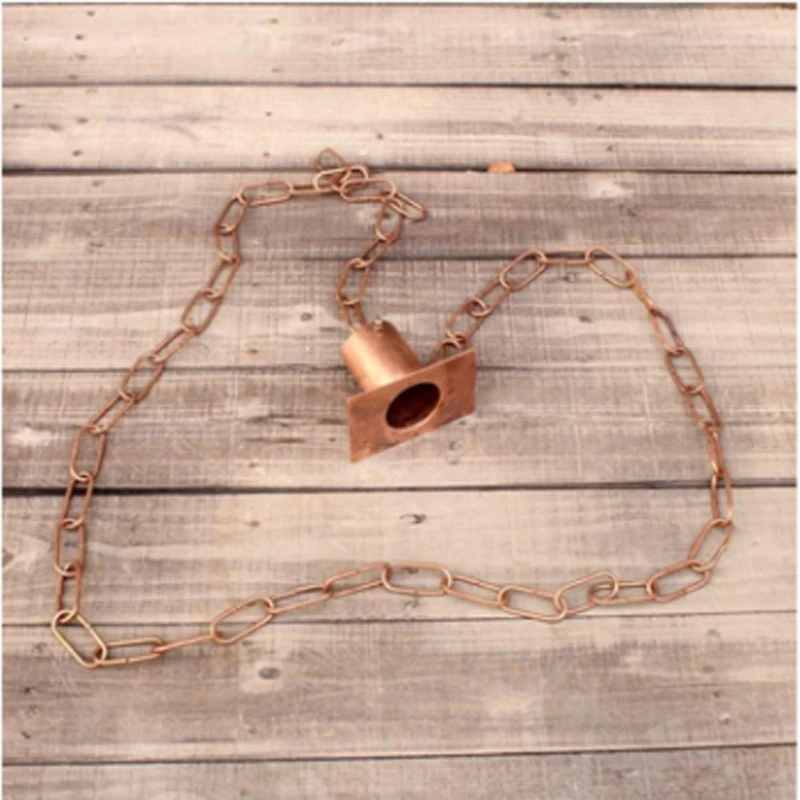 2.4m Copper Ring Rain Chain Copper Natural Color Black Color Available