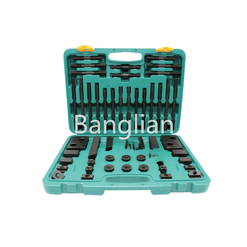 하드 밀링 기계와 결합 된 압력판 세트, 일반 범용 고정장치 압력판, M10, M12, M16, M20, 58 개