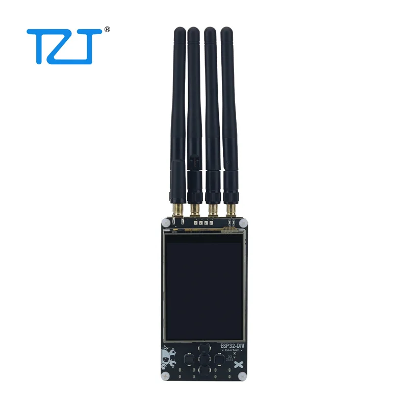 TZT ESP32-DIV V2.0 WiFi+블루투스 NRF24 RF 칩 ESP32 개발 보드 휴대용 무선 분석 및 테스트 도구(긴 안테나)