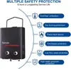 Portable Tankless Water Heater1.32 GPM Propane Outdoor Camping 5L Instant Water Heater Handle for RV Barns Trips Boat Cabins 2