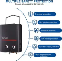 Portable Tankless Water Heater1.32 GPM Propane Outdoor Camping 5L Instant Water Heater Handle for RV Barns Trips Boat Cabins 2