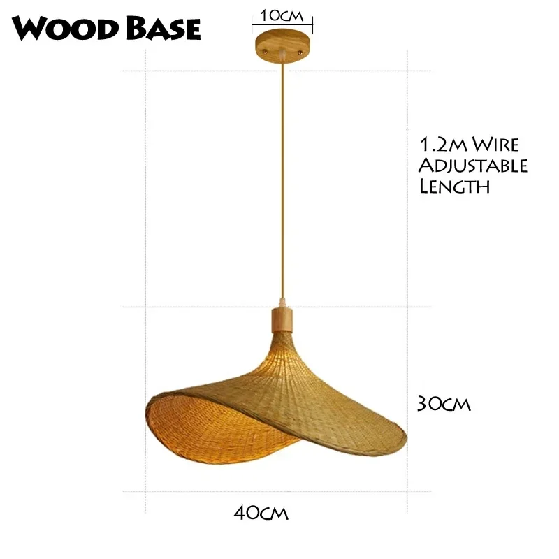 Lampadario - Lampada a Sospensione Moderna in Rattan Intrecciato a Mano in bambù, Finitura in Vimini Naturale, Paralume per Lampada da soffitto Boho, Lampada da soffitto per Isola Cucina, so