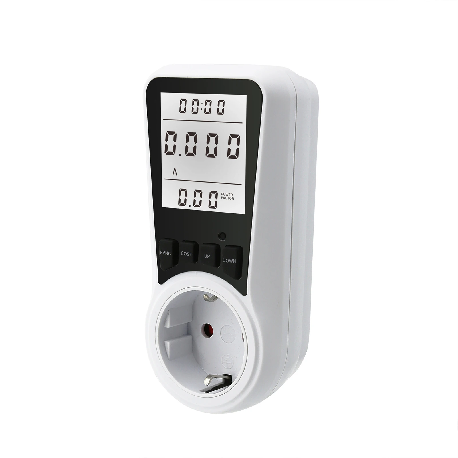 

EU Plug Socket Digital Current Meter Voltmeter AC Power Meter Time Watt Power Energy Tester Wattmeter US UK EU FR Plug