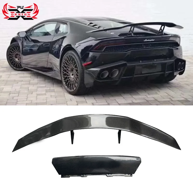 

For Lamborghini Huracan LP580 LP610 Tuning Styling Spoiler V-style Carbon Fiber Car Rear Spoiler Back Wind Wing Tail Decoration