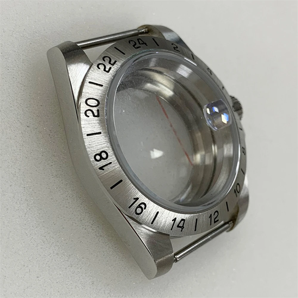 NH35 Cases Old Style 39mm Stainless Steel Watch Cover Sapphire Magnifying Glass Case for NH35/NH36 Movement