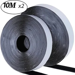 Versatile Self - Adhesive Hook & Loop Tape - 25MM (Black 10M)