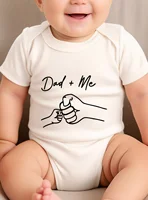 Clothes Rompers Dad and Me Printing Trendy Short Sleeve Bodysuit Newborn Infant Toddler Baby Girl Boy Jumpsuit High Quality 1