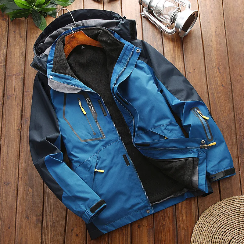 야외 방풍 방수 따뜻한 등산 및 충전 재킷, 남성 및 여성용, 3 인 1 또는 2 피스 세트