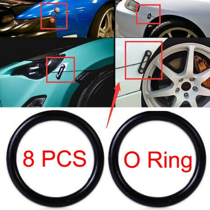 Rubber O-Ring Car Truck Bumper Quick Release Fastener Replacement Kit 8PCS quick release fasteners