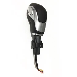 Sleek Black & Silver Automatic Gear Shift Knob (For Ecosport)